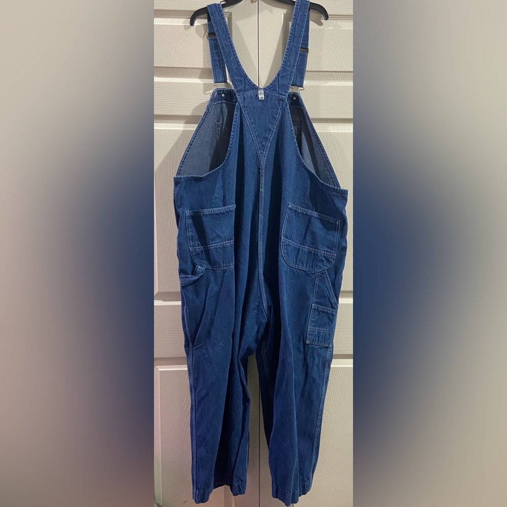 Key Imperial Men's Blue Work Jean Denim Bib Overalls VTG Size 56x30 - Picture 4 of 4